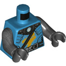 LEGO Mørk Azure Scuba Nya Minifig Torso (973 / 76382)