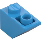 LEGO Donker azuurblauw Helling 1 x 2 (45°) Omgekeerd (3665)