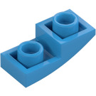 LEGO Donker azuurblauw Helling 1 x 2 Gebogen Omgekeerd (24201)