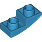 LEGO Azur foncé Pente 1 x 2 Incurvé Inversé (24201)
