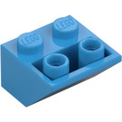 LEGO Mørk Azure Skråning 2 x 2 (45°) Inverteret med flad afstandsholder nedenunder (3660)