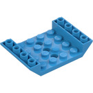 LEGO Dark Azure Slope 4 x 6 (45°) Double Inverted with Open Center with 3 Holes (30283 / 60219)