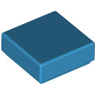 LEGO Dark Azure Tile 1 x 1 with Groove (3070 / 30039)