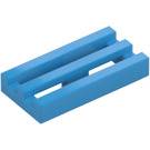 LEGO Dark Azure Tile 1 x 2 Grille (with Bottom Groove) (2412 / 30244)