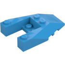 LEGO Dark Azure Wedge 6 x 4 Cutout with Stud Notches (6153)