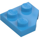 LEGO Donker azuurblauw Wig Plaat 2 x 2 Cut Hoek (26601)