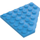 LEGO Dark Azure Wedge Plate 6 x 6 Corner (6106)