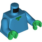 LEGO Donker Azuurblauw Zombie Minifig Torso (973 / 76382)