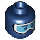 LEGO Dark Blue Arctic Climber Minifigure Head (Recessed Solid Stud) (3626 / 38462)