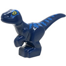 LEGO Donkerblauw Baby Raptor met Blauw Marks (37829 / 49363)
