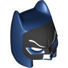 LEGO Bleu Foncé Batman Cowl Masquer avec Court Oreilles et Open Chin avec Noir Masquer (18987)