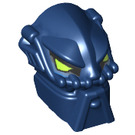 LEGO Dark Blue Bionicle Inika Toa Hahli Head with Lime Eyes (56654)