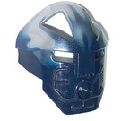 LEGO Dark Blue Bionicle Mask Onewa / Manis with Flat Silver Fade to Top (32572)