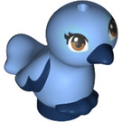 LEGO Dark Blue Bird with Feet Together with Medium Blue Body and Brown Eyes (36378)