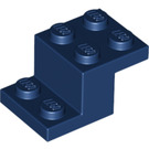 LEGO Donkerblauw Beugel 2 x 3 met Plaat en Step zonder Studhouder aan de onderzijde (18671)