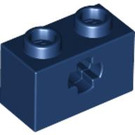 LEGO Dark Blue Brick 1 x 2 with Axle Hole ('+' Opening and Bottom Tube) (31493 / 32064)