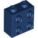 LEGO Dark Blue Brick 1 x 2 x 1.6 with Studs on One Side (1939 / 22885)