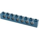 LEGO Dunkelblau Backstein 1 x 8 mit Löcher (3702)