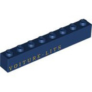 LEGO Bleu foncé Brique 1 x 8 avec 'VOITURE LITS' (3008 / 105409)