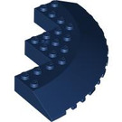 LEGO Dark Blue Brick 10 x 10 Round Corner with Tapered Edge (58846)