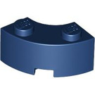 LEGO Donkerblauw Steen 2 x 2 Rond Hoek met nop inkeping en versterkte onderkant (85080)