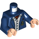 LEGO Donkerblauw Bruce Wayne met Dark Blauw Pak en Wit Shirt Minifiguur Torso (973 / 76382)