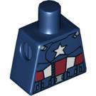 LEGO Dunkelblau Kapitän America Torso ohne Arme (973 / 10422)