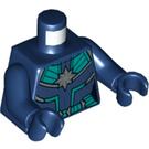 LEGO Donkerblauw Kapitein Marvel met Kree Starforce Uniform Minifiguur Torso (973 / 76382)