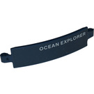 LEGO Dark Blue Curved Panel 13 x 2 x 3 with Pin Holes with 'OCEAN EXPLORER' Pattern Right Sticker (18944)