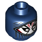 LEGO Dark Blue Death Dealer Minifigure Head (Recessed Solid Stud) (3626 / 77010)