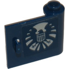 LEGO Dark Blue Door 1 x 3 x 2 Right with Shield Logo Sticker with Hollow Hinge (92263)