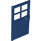 LEGO Dark Blue Door 1 x 4 x 6 with 4 Panes and Stud Handle (60623)