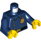 LEGO Tmavě modrá Double-Breasted Policie Coat Trup (973 / 76382)