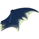 LEGO Dark Blue Dragon Wing with Marbled Transparent Neon Green (23989)