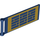 LEGO Dunkelblau Flagge 7 x 3 mit Stange Griff mit Solar Paneel (35252 / 98795)