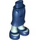 LEGO Donkerblauw Friends Lang Skirt met Light Aqua Ankles en Dark Blauw Open Shoes (92817)