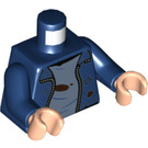 LEGO Donkerblauw Harry Potter - Dark Blauw Jacket Minifig Torso (973 / 76382)