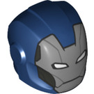 LEGO Dunkelblau Helm mit Smooth Vorderseite mit Iron Man Tazer Maske (28631 / 69168)