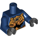 LEGO Donkerblauw Hikaru Torso met Golden Pantser en Exo-Force logo met Dark Blauw Armen en Zwart Handen (973 / 76382)