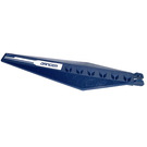 LEGO Dark Blue Hinge Plate 1 x 12 with Angled Sides and Tapered Ends with Danger Sticker (57906)