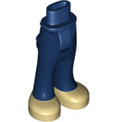 LEGO Bleu foncé Hanche avec Pants avec Dark Bleu Trousers avec des chaussures beiges (35584)
