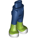 LEGO Dark Blue Hip with Pants with Lime Boots and White Laces (16925 / 35573)