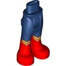 LEGO Dunkelblau Hüfte mit Pants mit rot Boots und Gold Wonder Woman Logos (16925)