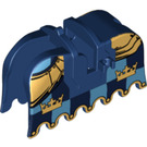 LEGO Donkerblauw Paard Barding met Gold Armor (2490 / 59587)