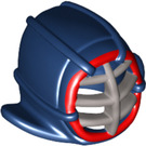 LEGO Dark Blue Kendo Helmet with Silver Grille and Dark Red Trim (25263 / 98130)