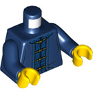 LEGO Dark Blue Man with Dark Blue Patterned Shirt Minifig Torso (973 / 76382)