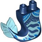 LEGO Bleu Foncé Mermaid Queue Incurvé Droite avec Azure Moyen Queue (76125 / 104490)