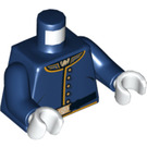 LEGO Mørk blå Minifigur Overkropp med 5-Button Jakke og Belte (76382)