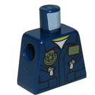 LEGO Donkerblauw Minifiguur Torso zonder armen met Decoratie (973)