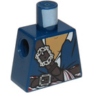 LEGO Donkerblauw Minifiguur Torso zonder armen met Decoratie (973)